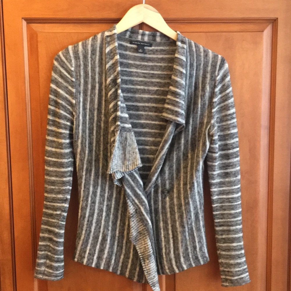 Banana Republic Charcoal & Cream Cardigan